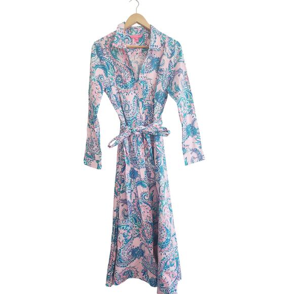 Lilly Pulitzer Dresses & Skirts - 16 Lilly Pultizer maxi shirt dress